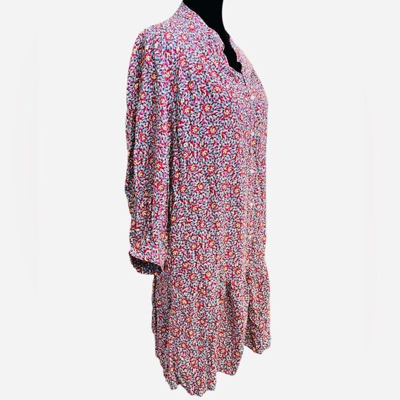 Anna Kay Pauline Dress Size 10 Viscose Confetti Floral Button Up French - Picture 2 of 6